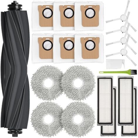 Alliandisforehill Accessoires Pour Dreame L10s Ultra, Pièces De Rechange Pour Dreame L10 Ultra Avec 1 Brosse Principale, 6 Sac Aspirateur, 4 Chiffons De Nettoyage, 4 Filtre, 4 Brosse Latérale
