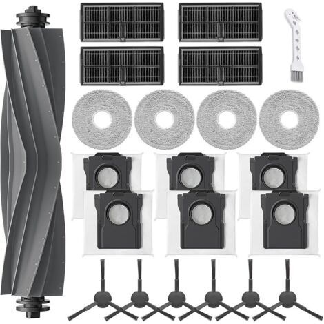 Alliandisforehill Kits Accessoires Pour Dreame L10s Pro Ultra Heat /l10s Ultra Gen 2 /x30 Ultra, Pour Mova E30 Ultra, 1 Brosse Principale 6 Sacs À Poussière 4 Filtres 6 Brosses Latérales 4 Serpillière