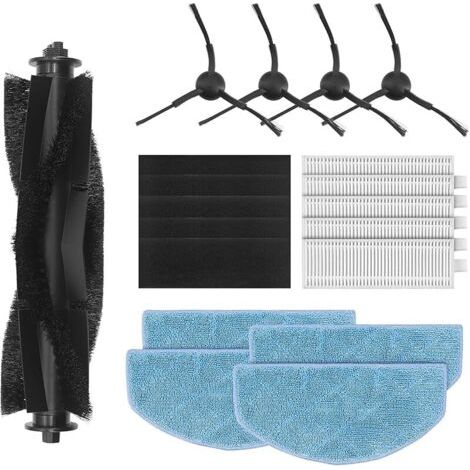Alliandisforehill Kit Accessoires Pour Aspirateur Robot Tikom G8000, G8000 Pro &amp Honiture G20, G20 Pro, 5 Brosses Rouleaux Haute Performance, 5 Filtres Hepa, 4 Brosses Latrales, 4 Tampons De Nettoy