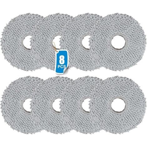 Alliandisforehill Lot De 8 Serpillres En Microfibre Lavables Pour Dream E L10s/l10 Ultra/l10s Plus/x40 Ultra,xiaomi X10+/x20+,ecovac S T30/t30 Pro Omni/t20 Omni/t20e Robot Aspirateur, Accessoires De B