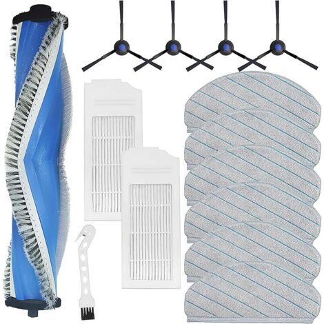 Alliandisforehillaccessoires Pour Ecovacs Deebot N20 Pro Plus / N20 / N20 Plus Pices De Rechange Pour Aspirateur Robot,1 Brosse Rotative + 2 Filtres Hepa + 6 Chiffon Nettoyage + 4 Brosses Latrales