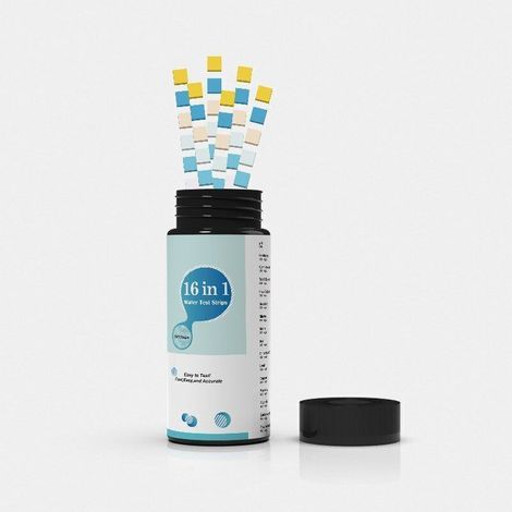 Wasserqualitäts-teststreifen, 50 Streifen/fass, Trinkwasser, Prozesswasser, 16 In 1, Mehrzweck-wasserqualitäts-teststreifen