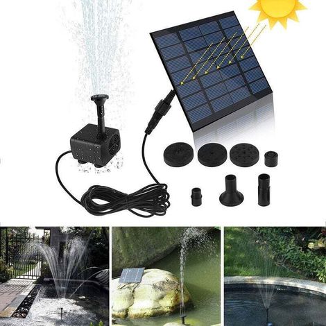 Mini-solarbrunnenpumpe – Set Mit 7v 1,2w Solarpanel – Tauchfähig, Bürstenlos – Wasserzirkulation Für Gärten Und Teiche