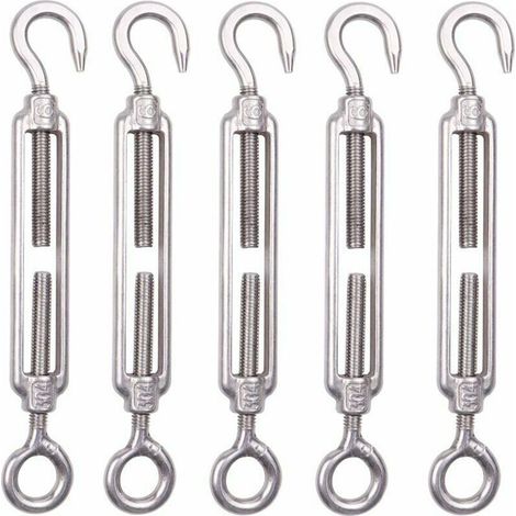 Stück M6-kabelspanner Aus Edelstahl, 6-mm-zaunspannhaken, Verstellbare Drahtgitterspanner Aus Edelstahl 304 Für Seile, Kabel, Wäscheleinen, Gartenzäune Usw.