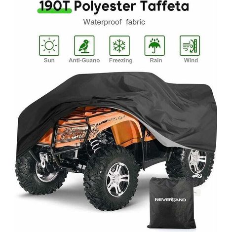 190t Outdoor-motorradabdeckung, Ideal Für Quads, Wohnmobile, Wasserdicht, Winddicht Und Uv-beständig, Abmessungen 256 X 110 X 120 Cm.