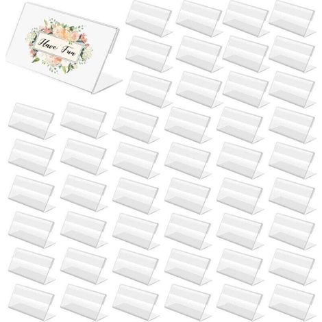 48 Preisschilder, Transparente Acryl-displayständer Für Bäckereien, Lebensmittelgeschäfte Und Büros (6,4 Cm)