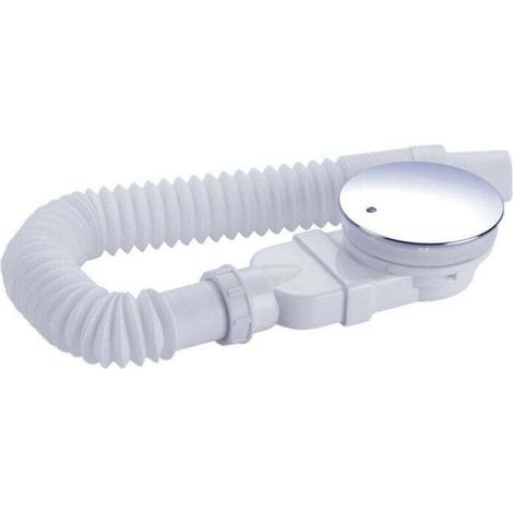90-mm-duschablauf, Extra Flach, Ablaufloch Für Duschwanne, Siphon Mit Geruchsverschluss, Haarfilter, Schlauch, Chromabdeckung, Weiß, Monoblock, Dolaso