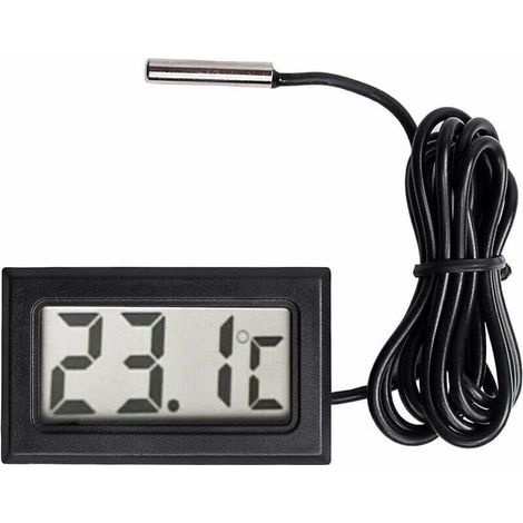 Nouveau Thermometre Lcd Numerique Capteur De Sonde De Jauge De Temperature De Plage De -50 Celsius C A + 110 Celsius C