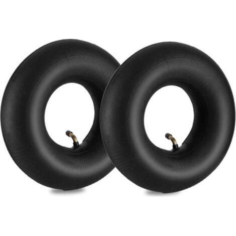 Lot De 2 4.10/3.50-4 Chambres À Air De Roue Brouette, 410/350-4 Tubes Intérieurs De Remplacement Avec Valve Courbée, Tuyau De Rechange Pour Monocycles, Chariots, Tondeuses, Camions À M