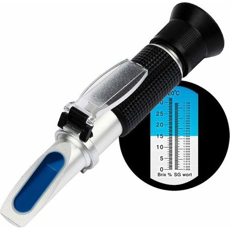 Réfractomètre De Moût De Bière – Mesure Brix 0-32% Et Gravité Spécifique 1,000-1,120 – Atc Pour Brasseurs Professionnels