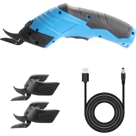 Ciseaux Électriques, Coupe-tissu Et Carton 3.6 V, Coupe-tapis Électrique Rechargeable Multi-cutter Ciseaux Sans Fil Ciseaux
