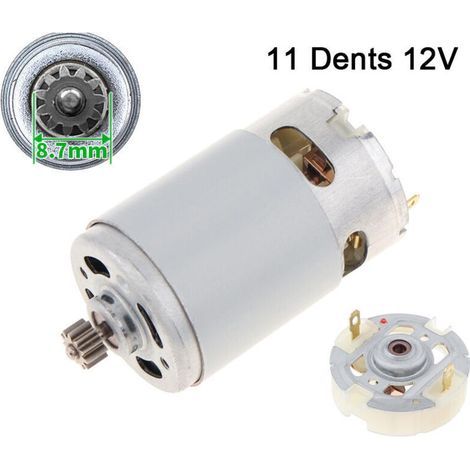 Moteur À Courant Continu Rs550 À Deux Vitesses Avec 11 Dents - Moteur Brossé - 12v, Plus Porte-balais De Service