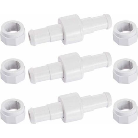 Accessoire Pour Robot De Piscine,d20 Lot De 3 Raccords Rotatifs Pour Tuyau D'Arrosage Avec 6 Embouts D15 Compatibles Avec Zodiac Polaris 180 280 380 Robot Nettoyeur Piscine