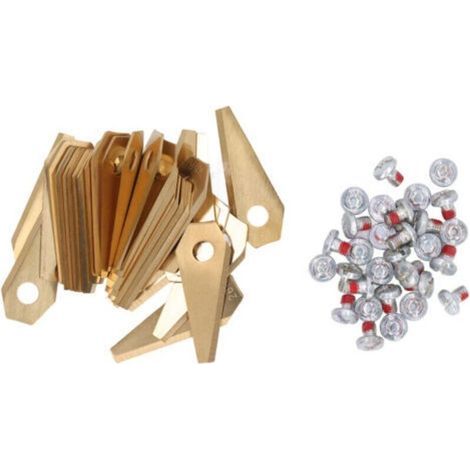30 Pièces Lot De Lames De Rechange Pour Tondeuse Robot Indego Compatible -