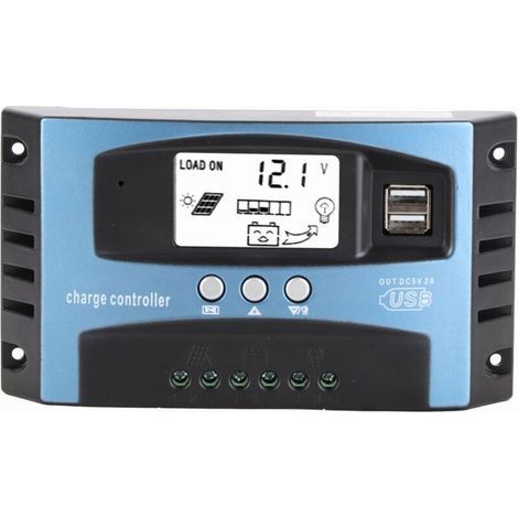 Contrôleur De Charge Solaire Mppt 100 A, Double Port Usb, Écran Lcd, 12 V/24 V
