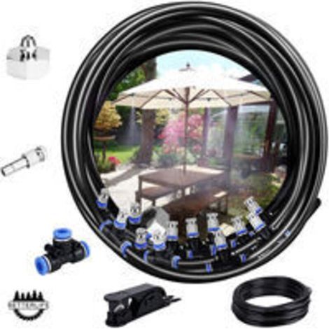 Système De Brumisation, 10m 12 Buse Jardin Brumisation Refroidissement Système D'Arrosage Distribution Brumisateur Pour Patio Jardin Serre Trampoline Pour Parc Aquatique