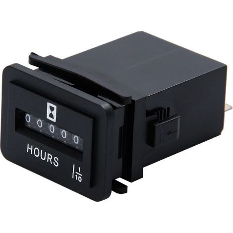 Jr-hm001 Compteur Horaire Mécanique Compteur Horaire Rectangulaire Pour Équipement D'Alimentation Dc 6-80v Tel Que Les Voiturettes
