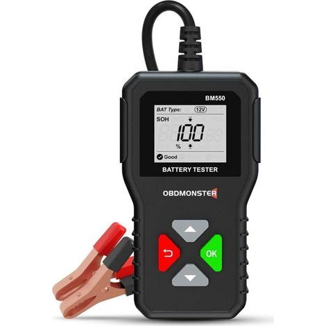 Testeur De Batterie 6v 12v 24v,100-2000 Cca 2ah-220ah Testeur D’alternateur Automobile Analyseur De Batterie Numérique Pour Voiture/camion/ Moto/ Atv/ Suv/ Bateau/yacht