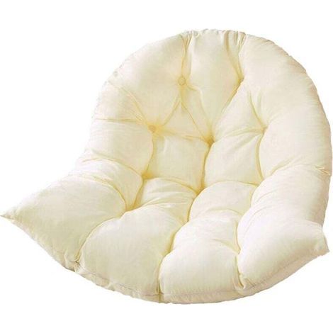 Coussin De Siège De Chaise À Bascule De Jardin Lavable, Housse De Siège De Chaise Suspendue Intérieure Et Extérieure Beige Blanche（n'inclut Pas Le Berceau-la Couleur Est Plus Foncée.）