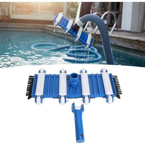 Tête D'Aspiration De Piscine Avec Brosse En Pvc, Kit De Remplacement De Tête D'Aspiration De Piscine De 14 Pouces Pour Accessoires De Nettoyage De Piscine