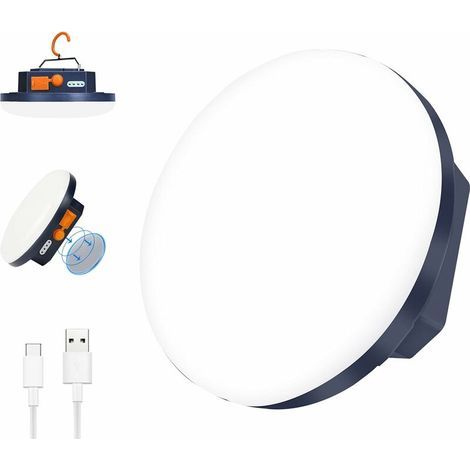 Anterne De Camping Portable 7600mah Power Bank, 2000lm Tente Lampe Rechargeable,ip65 Résistant À L'Eau Led Lampe Camping, Travaux, Chasse, Pêche, Randonnée,urgence, Panne
