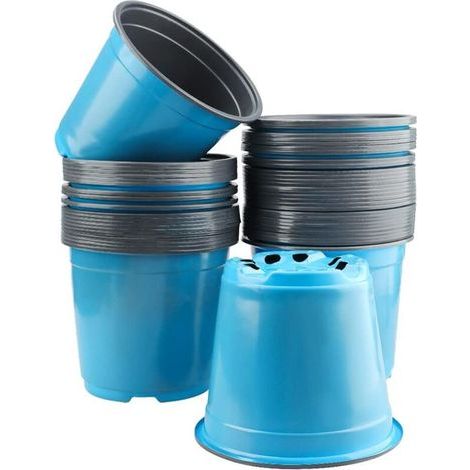 Lot De 50 Pots De Fleurs En Plastique 15 Cm Bleu