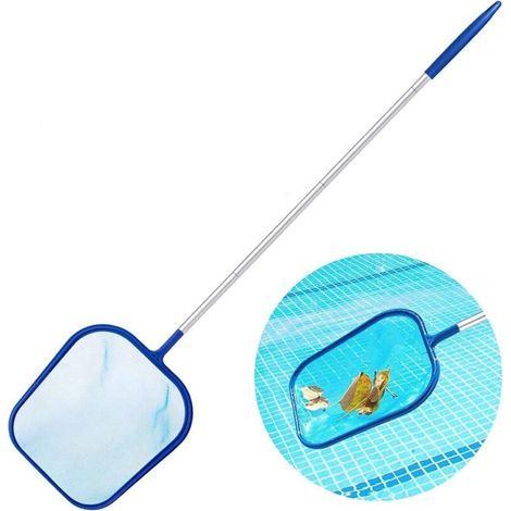 Épuisette Piscine Pour Nettoyer Les Feuilles Flottantes, Les Insectes, Excellent Outil De Nettoyage De Piscine (bleu)