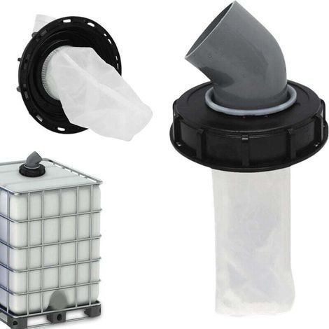 Couvercle Coudé Ibc Dn 150 Sac Filtrant Eau De Pluie 45° Couvercle De Protection De La Qualité De L'Eau Ø163mm