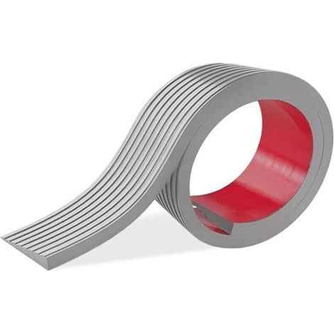 Rampe De Seuil En Pvc - 1 M X 10 Mm X 50 Mm - Petite Rampe De Seuil En Pvc - Rampe De Seuil - Rampe En Caoutchouc Auto-adhésive - Convient Aux Fauteuils Roulants - Grise
