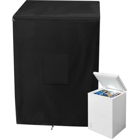 ‎55.88 X 63.5 X 85.09 Cm Housse Pour Congélateur Coffre, Housse De Protection Imperméable Pour Congélateur Armoire, Pour Terrasse Jardin Balcon Cour（noir）