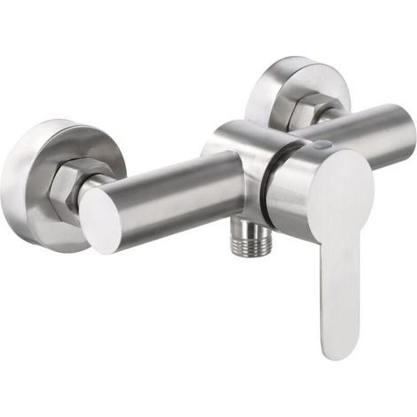 Mitigeur De Douche Mural, Robinet Douche Universel Acier Inoxydable 304, Mitigeur Monocommande Douche Avec Accessoires De Montage Pour Eau Froide Et Chaude