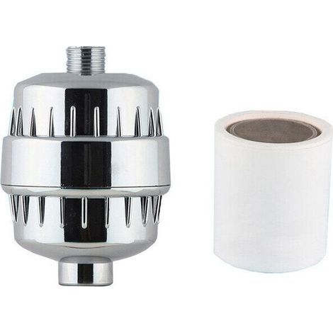Filtre De Douche À 20 Couches, Scellé, Filtration À Haute Efficacité, Matériau Abs, Argent