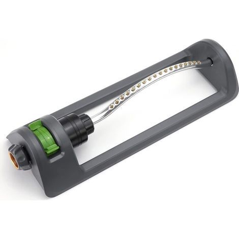 Arroseur De Pelouse, Arroseur Oscillant En Métal Avec Buses En Laiton É 18 Trous, Arroseur D'Eau Pour Couvertures De Pelouse Jusqu'é 3 600 Pieds Carrés, Comprend Une Aiguille De Nettoyage É J