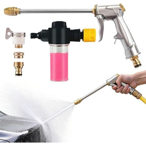 Lance D'Arrosage Haute Pression,pulvérisateur Auto Compact À Jets Réglables - Nettoyeur Haute Pression Pour Voiture Pour Le De La Maison Et