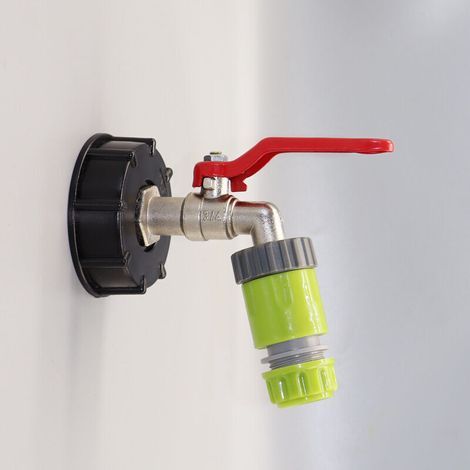 Robinet Ibc 1/2 Pouce Robinet De Jardin Ibc Adaptateur De Robinet De Sortie De Conteneur S60x6, Robinet De Sortie À Bille En Laiton Antigel Pour Accessoires De Réservoir D'Eau De
