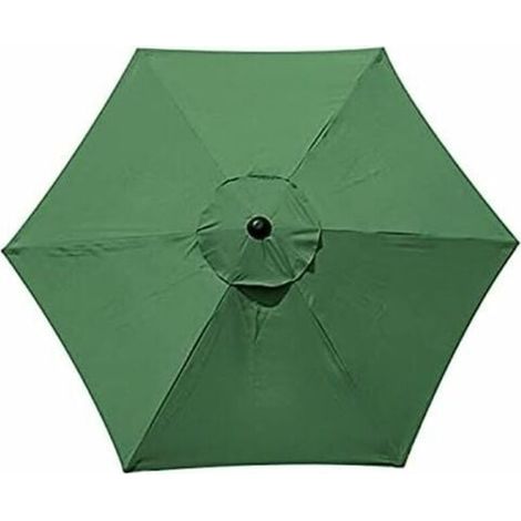 Housse De Rechange Pour Parasol - 6 Baleines - 2 M/2,7 M/3 M - Impermable - Anti-ultraviolet - Tissu De Rechange (2.7m / 8.9ft,green)