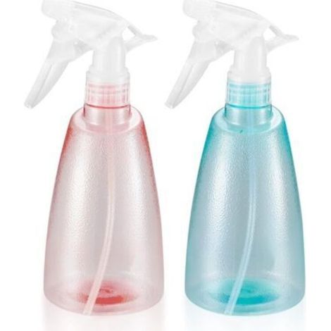 Lot De 2 Flacons Pulvérisateurs De 500 Ml - En Plastique - Vaporisateur Mister - Pour Le Nettoyage De La Maison, Le Jardin, La Coiffure, Les Plantes, Les Fleurs - Rose/vert