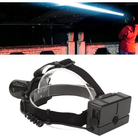 Lampe Frontale À Capteur À Induction Lampe Frontale Portable Projecteur Extérieur Équitation Course À Pied Led Laser Blanc Câble Usb,