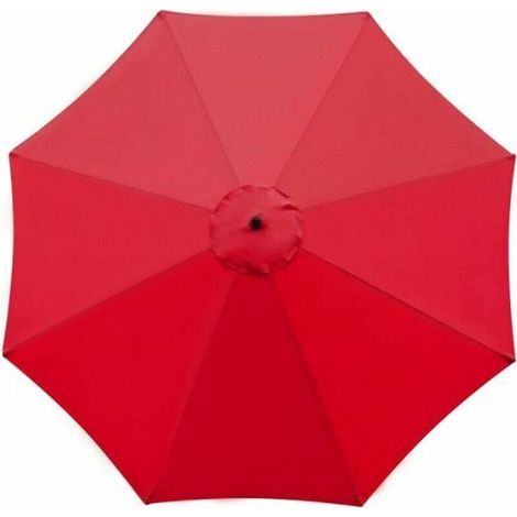 Housse De Rechange Pour Parasol, 8 Baleines, 3 M, Imperméable, Résistante Aux Uv, Tissu De Rechange, Rouge
