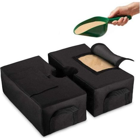 Sac De Poids Pour Parasol De Patio,base Pour Parasol, 46cm Support De Base De Sable Détachable Rond Sac De Poids Parasol Résistant Aux Intempéries S'Adapte Porte-à-faux Décalé,parasol, Jardin, Patio