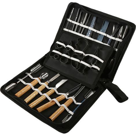 1 Ensemble De 46 Outils De Sculpture Portables, Légumes, Fruits, Aliments, Ciseaux De Cuisine, Kit De Produits De Coupe