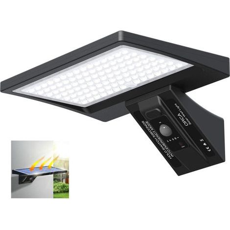 – Lampe Solaire Extérieure 5200mah – 104 Led – Détecteur De Mouvement 150° Jusqu'à 10m – Ip65 – Éclairage Mural Led De Sécurité - 5200mahlumi
