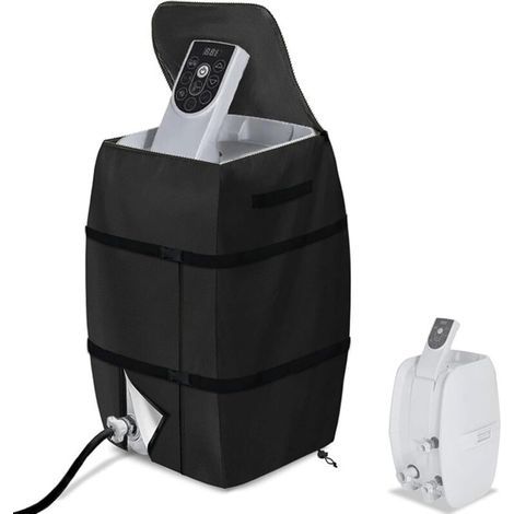 Housse De Chauffage Pour Spa, 42 X 38 X 54 Cm, Étanche, Abri Pour Spa, Auvent Pliable Et Réglable Avec Cordon De Serrage Et Boucle, Housse De Spa Portable Avec Sangle De Poignée（noir）