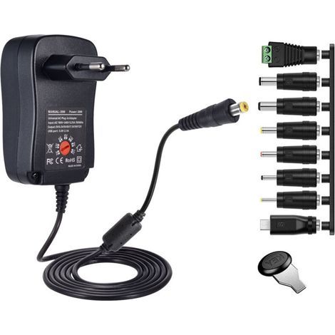 Adaptateurs D'Alimentation Internationaux Transformateurs D'Alimentation Portables Multifonctionnels (usb Inclus), Adaptateur D'Alimentation Secteur 100-240 V Vers Cc + 8 Prises Différentes