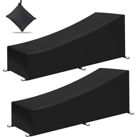 Lot De 1 Housses De Protection Pour Chaise Longue De Jardin 200 X 70 X 40/75 Cm - En Tissu Oxford 210d - Pour Chaise Longue