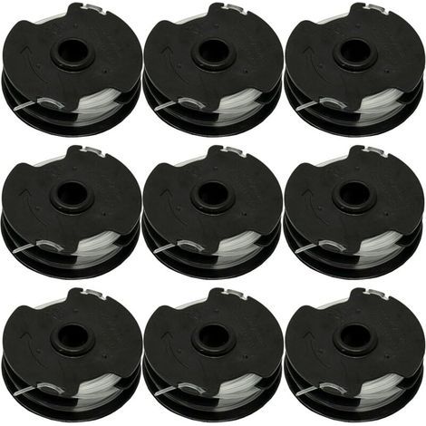 Lot De 9 Bobines De Rechange Pour Débroussailleuse Sans Fil Parkside Prta 20 Li C3 Ian351753