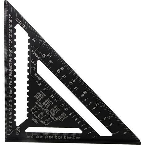 30cm Rapporteur Triangle, Règle Triangulaire, Équerre Charpentier Triangle Metrique Professionnel Menuiserie Règle D'Angle