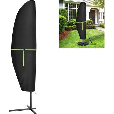 Housse De Protection Pour Parasol, Nouvelle 420d Protege Parasol Avec Perche Télescopique Et Boucle, Coupe-vent, Anti-uv, Pour Protéger Les Parasols Extérieurs(280 X 30/81/46 Cm)