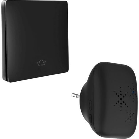 Kit De Sonnette Sans Fil Et Sans Pile Eco Outdoor Étanche Ip 65 Neige Pluie - Émetteur À Distance - Sonnette Mini Et Dissimulée - Récepteur Enfichable