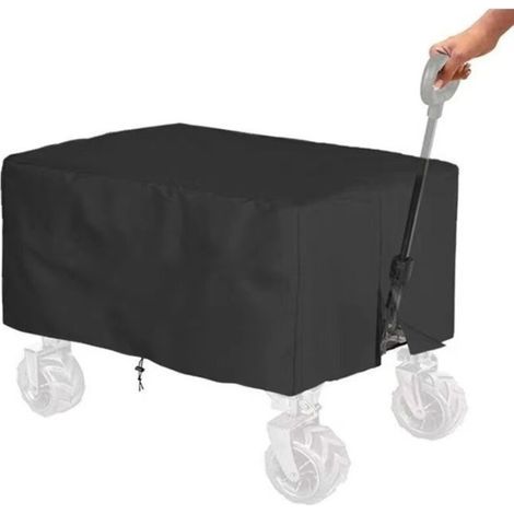 Housse De Pluie Imperméable Et Résistante Aux Déchirures Pour Chariot De Jardin Et De Camping, Avec Cordon De Serrage À L'Ourlet Et Fermeture À Boucle (97 X 61 X 56 Cm)